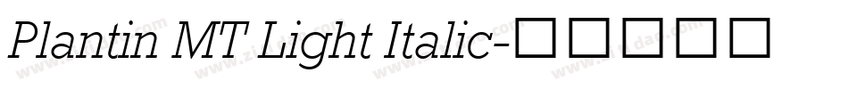 Plantin MT Light Italic字体转换